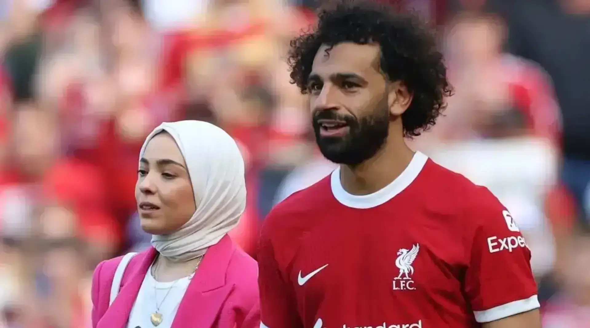 محمد صلاح و همسرش ماجی صادق