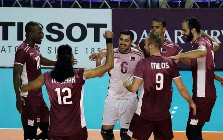 عکس بازیکن والیبال قطر