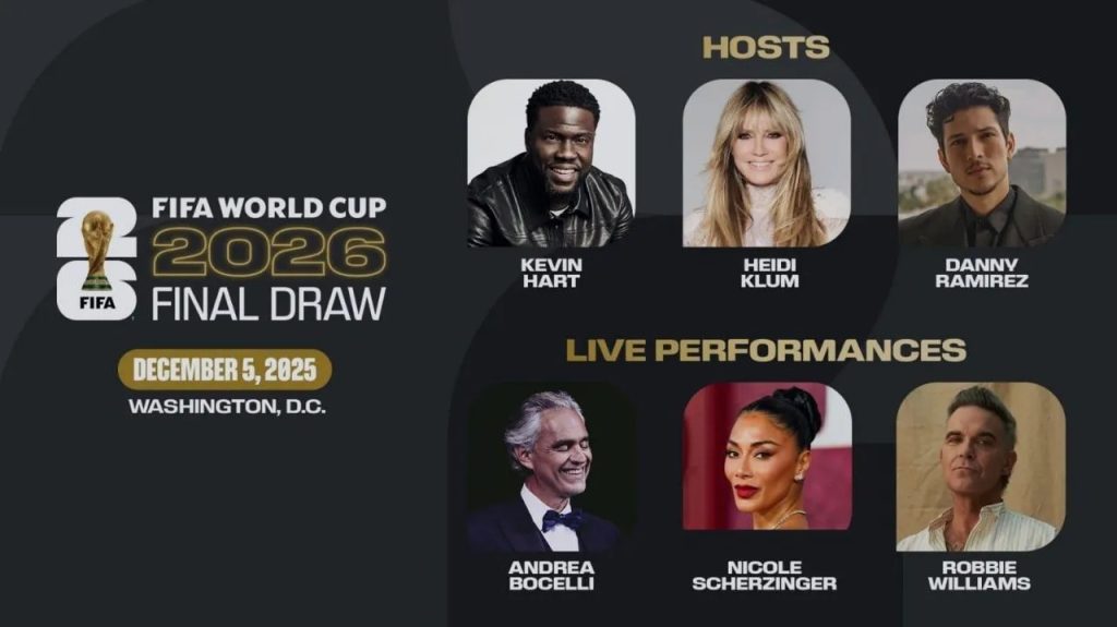 مهمان های مراسم قرعه کشی جام جهانی ۲۰۲۶ - مجله خبری لیورپول مهمان های مراسم قرعه کشی جام جهانی ۲۰۲۶